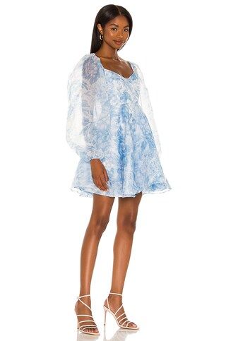 Selkie The Princess Dress in Baby Blue Toile from Revolve.com | Revolve Clothing (Global)