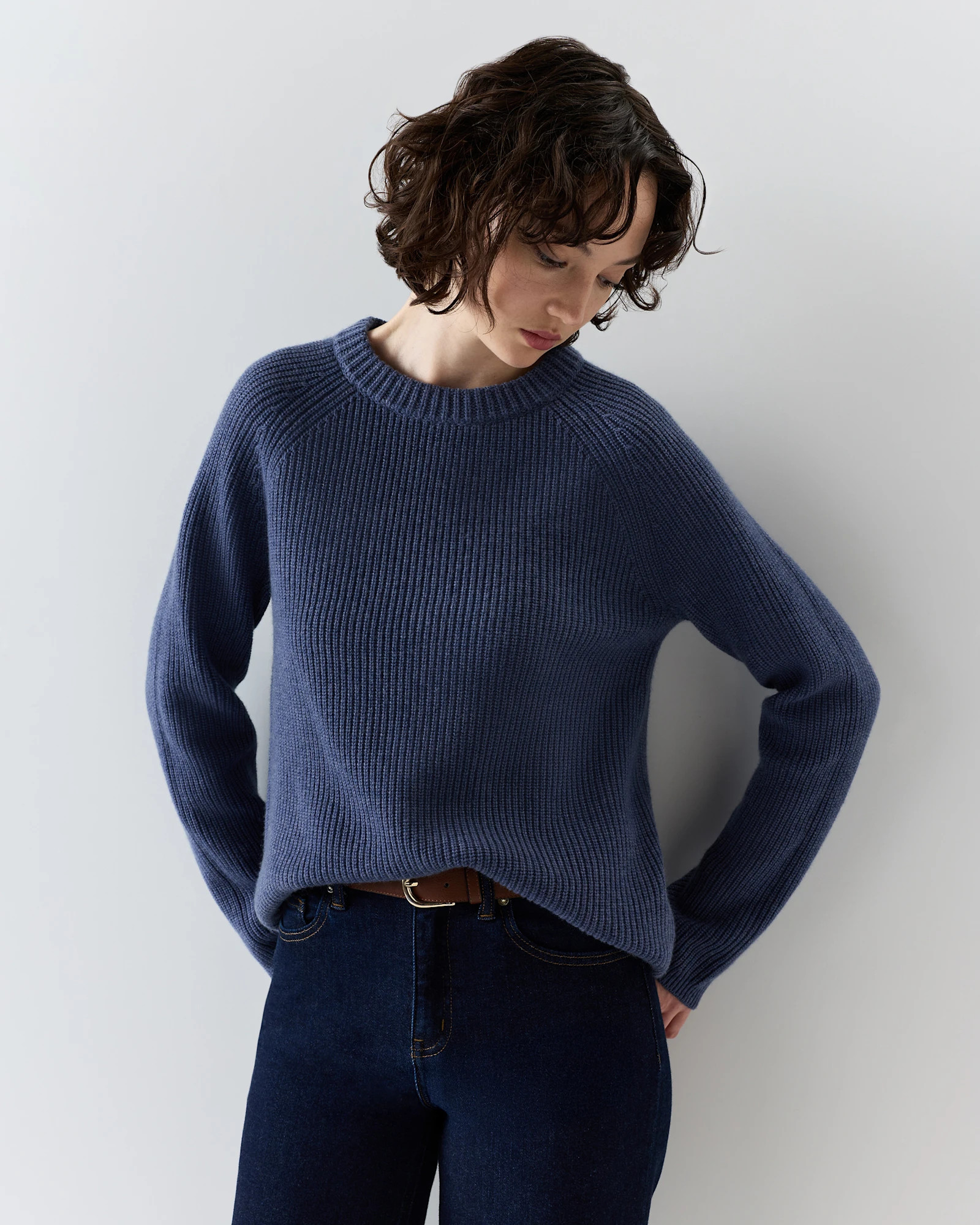 Mongolian Cashmere Fisherman Crewneck Sweater | Quince