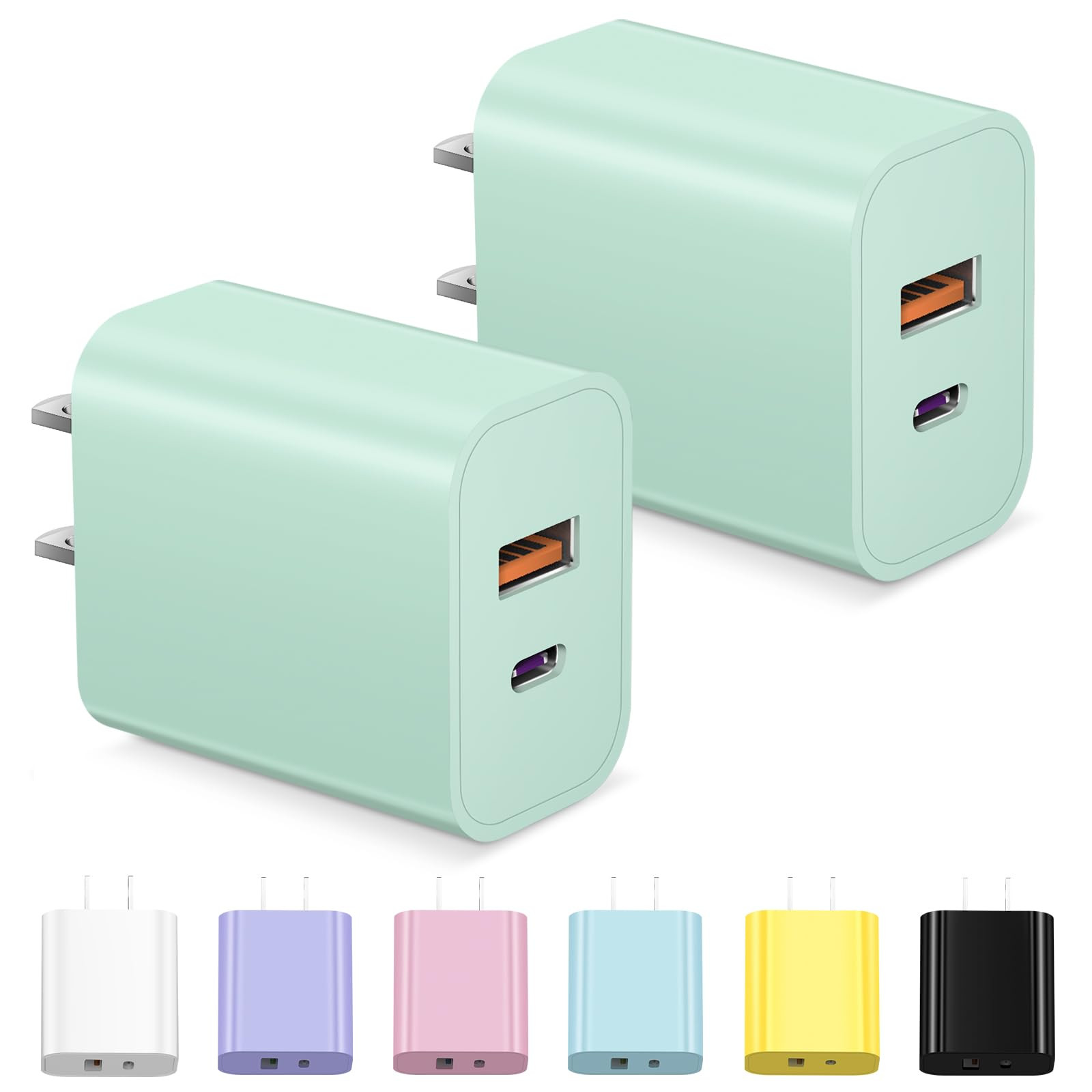 USB C Charger Block, iPhone 16 Charger Block Fast Charging Dual Port PD Power Adapter for iPhone ... | Amazon (US)