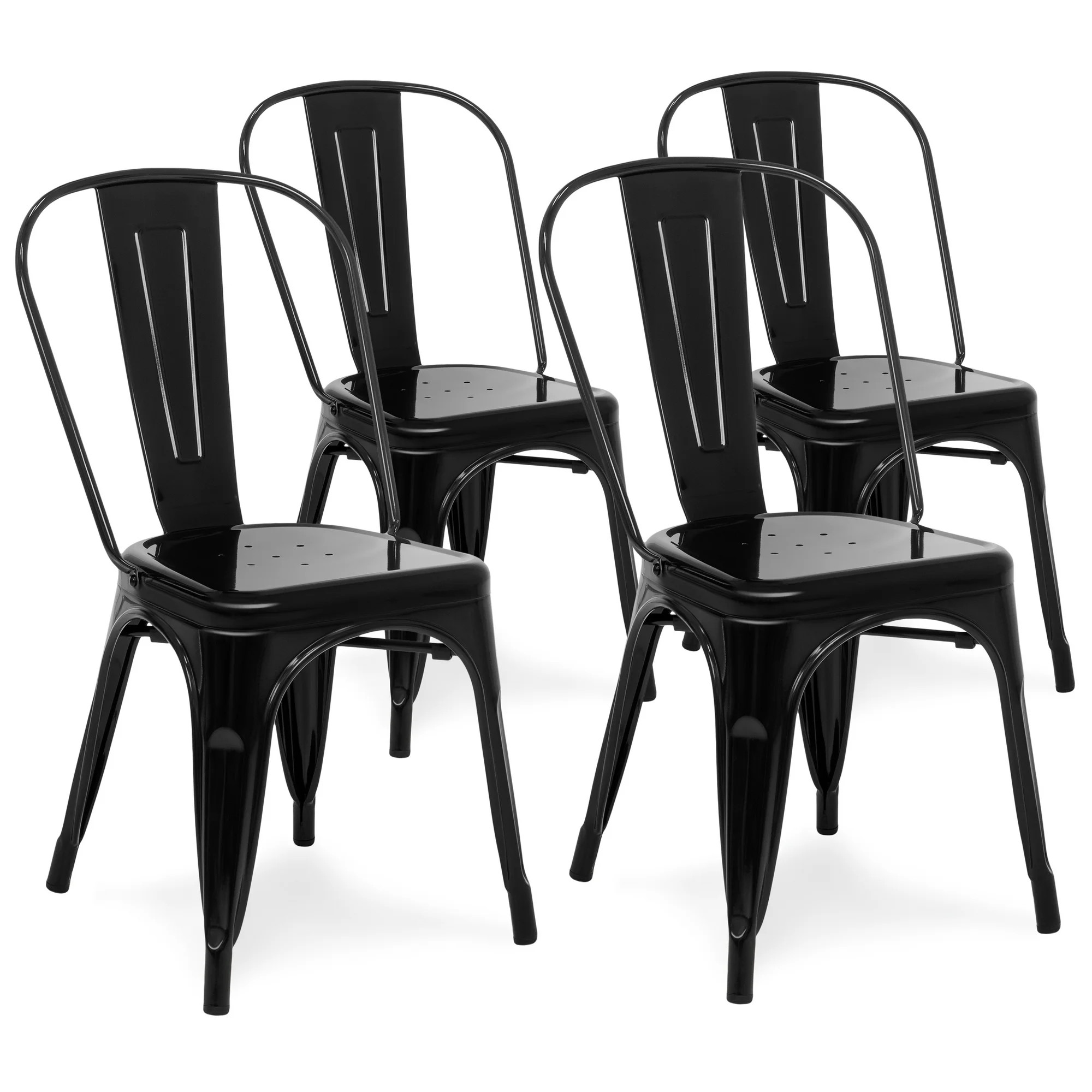 Best Choice Products Set Of 4 Industrial Metal Bistro Dining Side Chairs | Walmart (US)