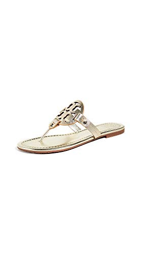 Tory Burch Women's Miller Thong Sandals, Spark Gold, 5.5 Medium US | Amazon (US)
