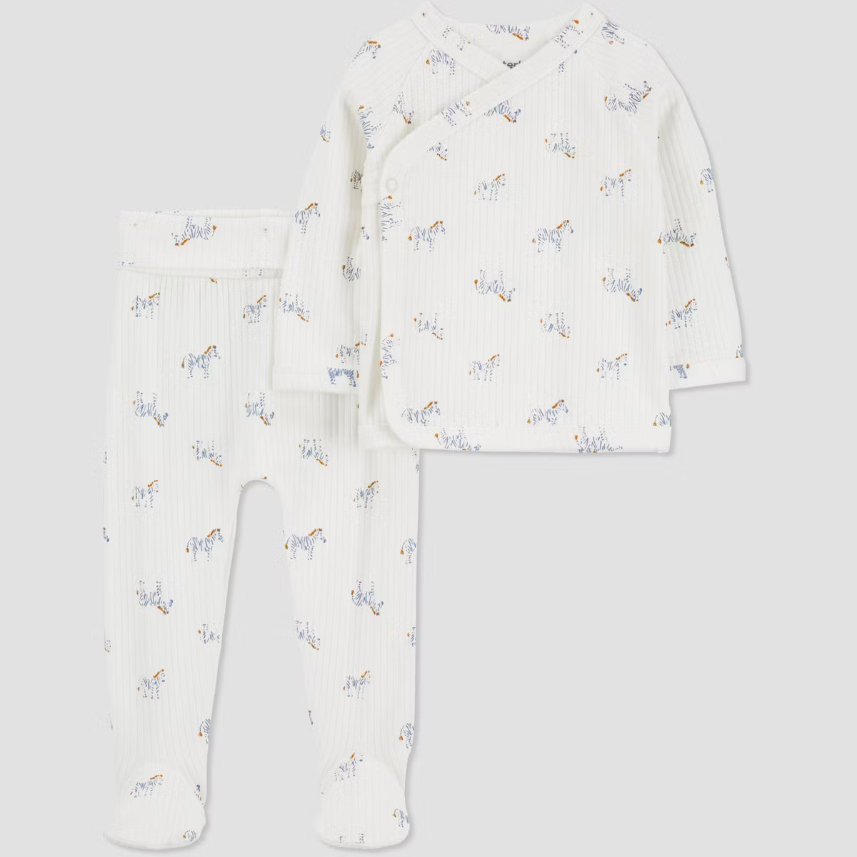 Carter's Just One You® Baby Boys' 2pc Zebra Cardigan Set - White | Target