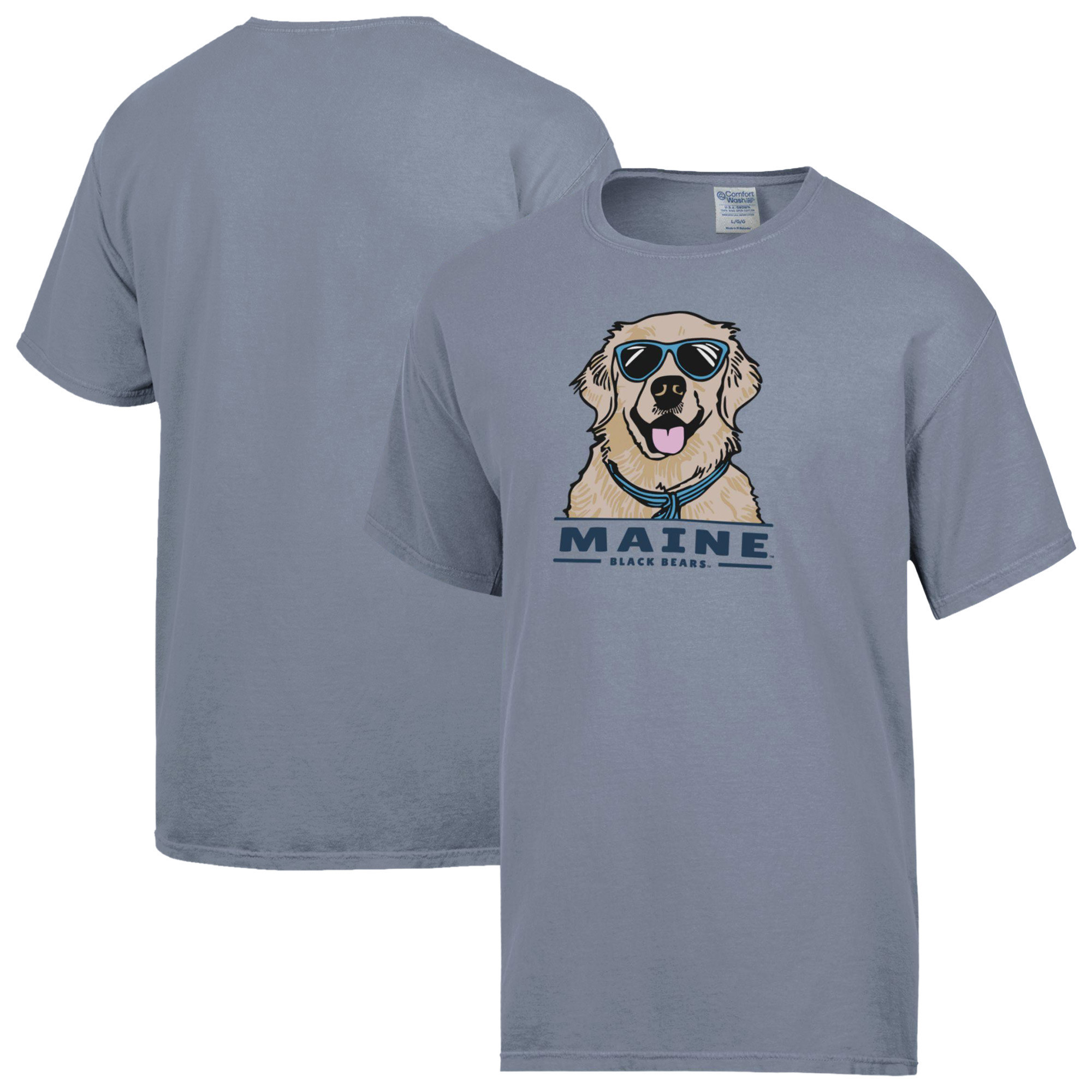 Men's ComfortWash Gray Maine Black Bears Dog T-Shirt | Fanatics