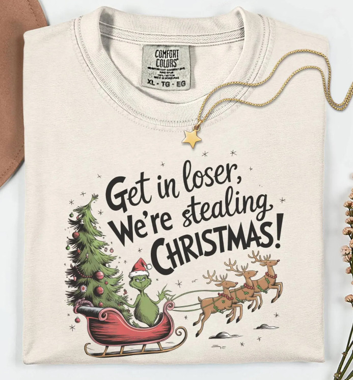 65% off!

Comfort Colors® Get in Loser We're Stealing Christmas Shirt, Funny Christmas Shirt, Christmas Tree Shirt, Christmas Crewneck, Christmas Gift womens christmas how the grinch stole christmas  

 #LTKHoliday #LTKSaleAlert