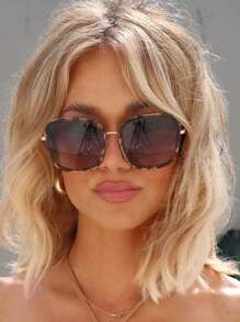 1pc Retro Street Style Polycarbonate Fashion Fashion Glasses, Four Seasons Trendy Basics Fall Win... | SHEIN