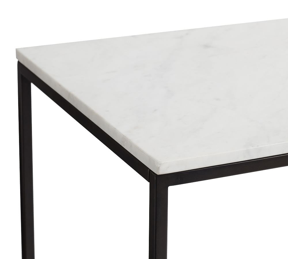 Delaney Rectangular Marble Coffee Table | Pottery Barn (US)