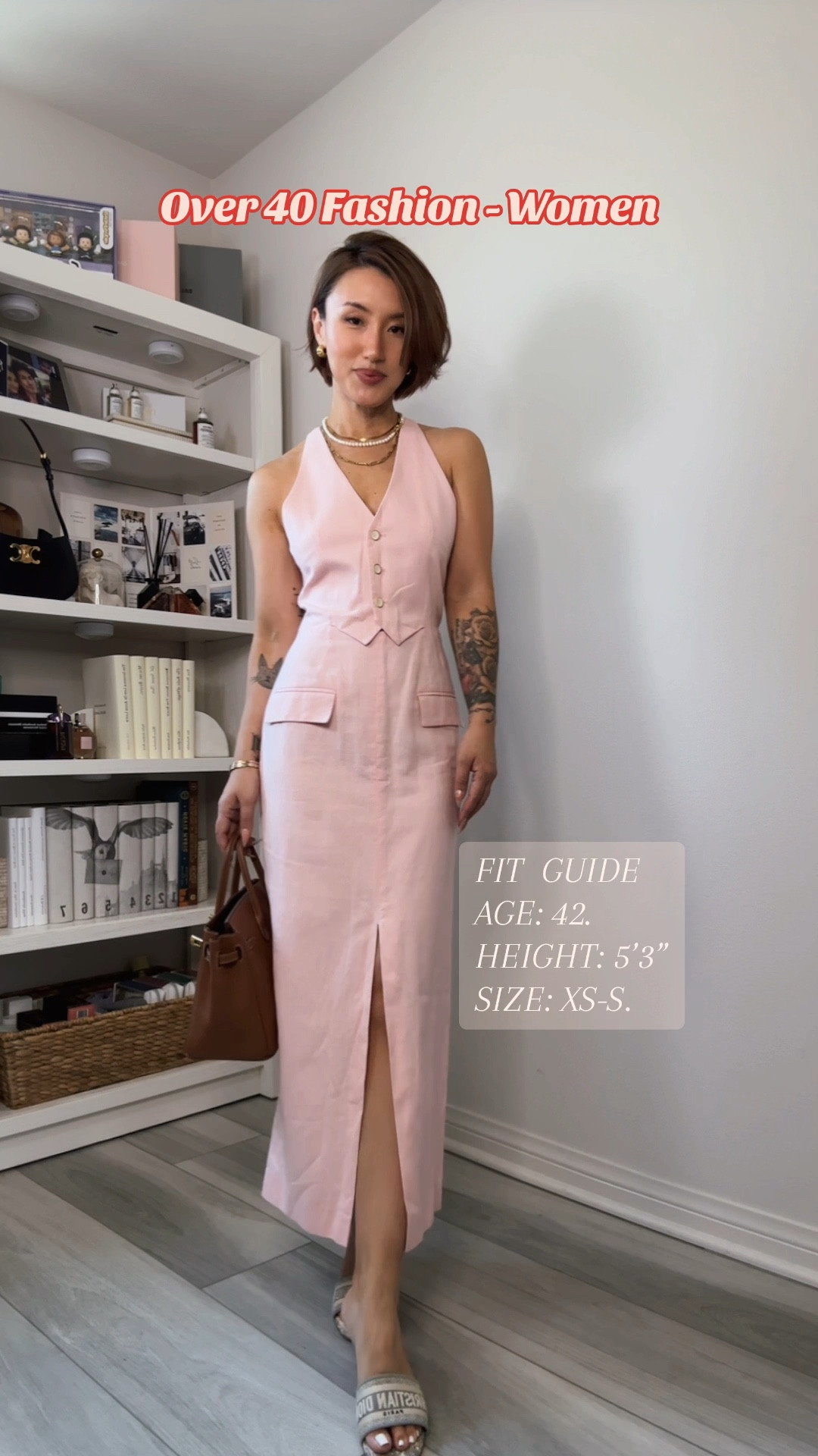 Over 40 Fashion Women - stay comfy while looking chic for work in a one piece similar to this 💗 

Button front desigj gives it a more professional look while the linen fabric is very flattering but breathable and comfy 🥰 

You dont always need a lot to look put-together 🥰

For accessories - going with some classic pieces like the Hermes Birkin and Dior blocked heel slides never hurts too 🤭 

#fashionover40 #styleover40 #womensfashiontrends #stylingtips #outfittoday #workwearstyle 

#LTKOver40 #LTKWorkwear #LTKStyleTip