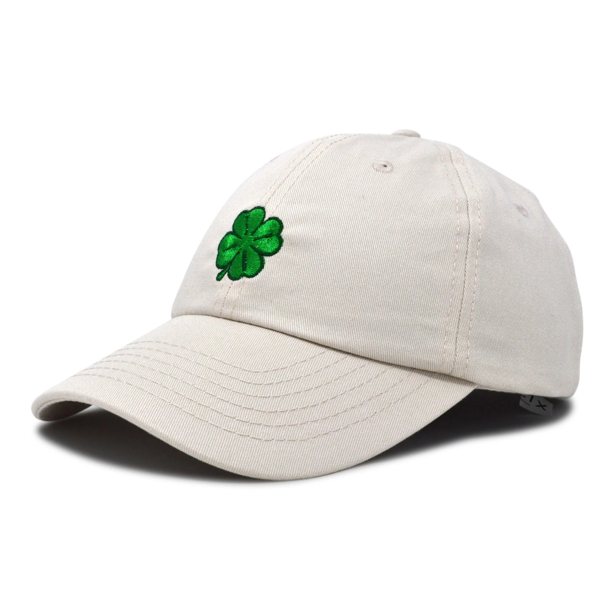 DALIX Four Leaf Clover Hat Baseball Cap St. Patrick's Day Cotton Caps Beige - Walmart.com | Walmart (US)