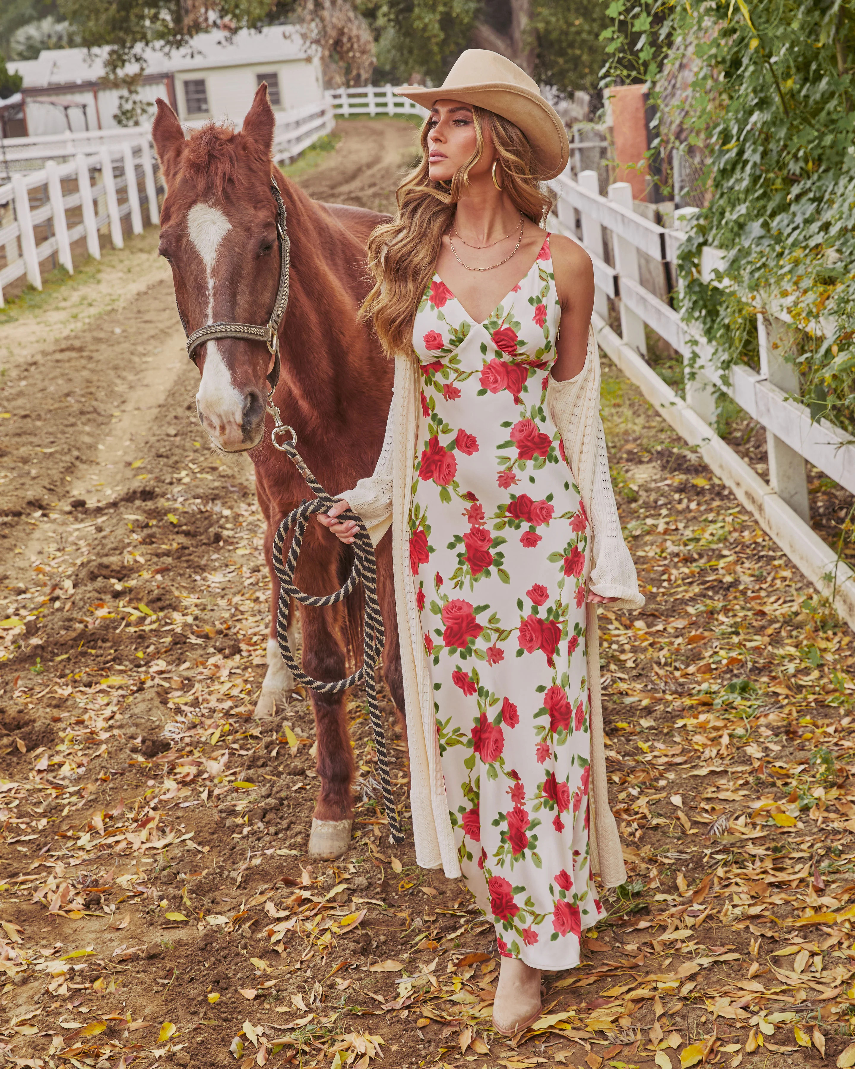 Juniper Rose Floral Slip Maxi Dress | VICI