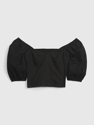 Puff Sleeve Sweetheart Crop Top | Gap (US)