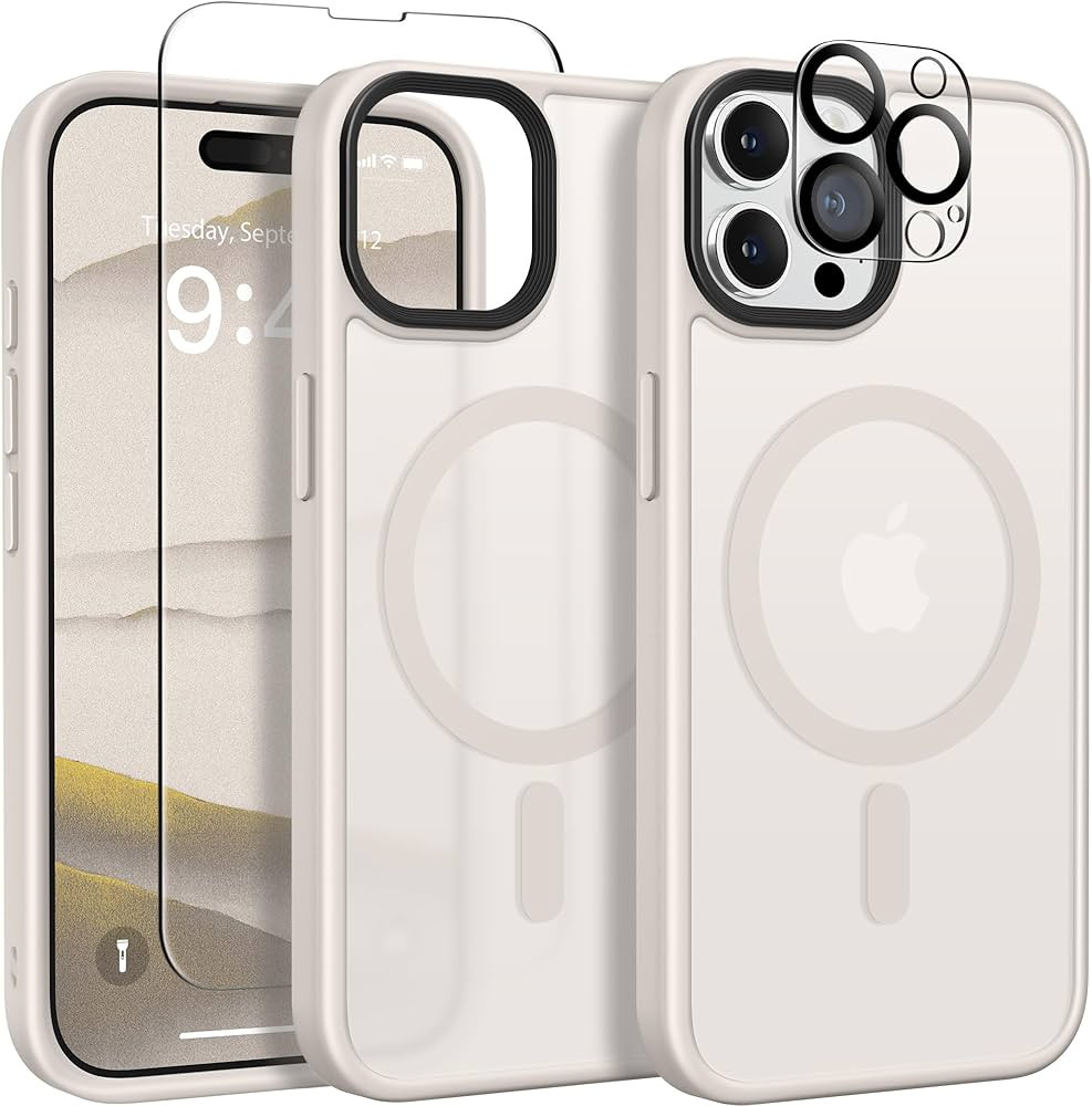 GONEZ Magnetic for iPhone 15 Pro Max Case,Compatible with MagSafe,[2 Screen Protector & 2 Camera ... | Amazon (US)