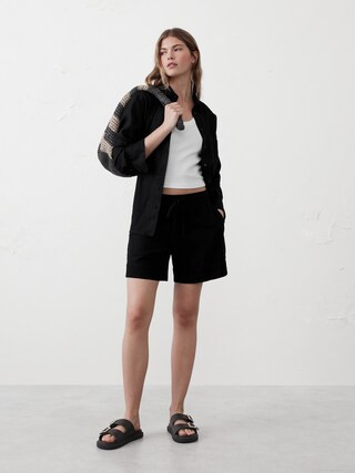 Linen-Blend Boxer Short | Banana Republic Factory