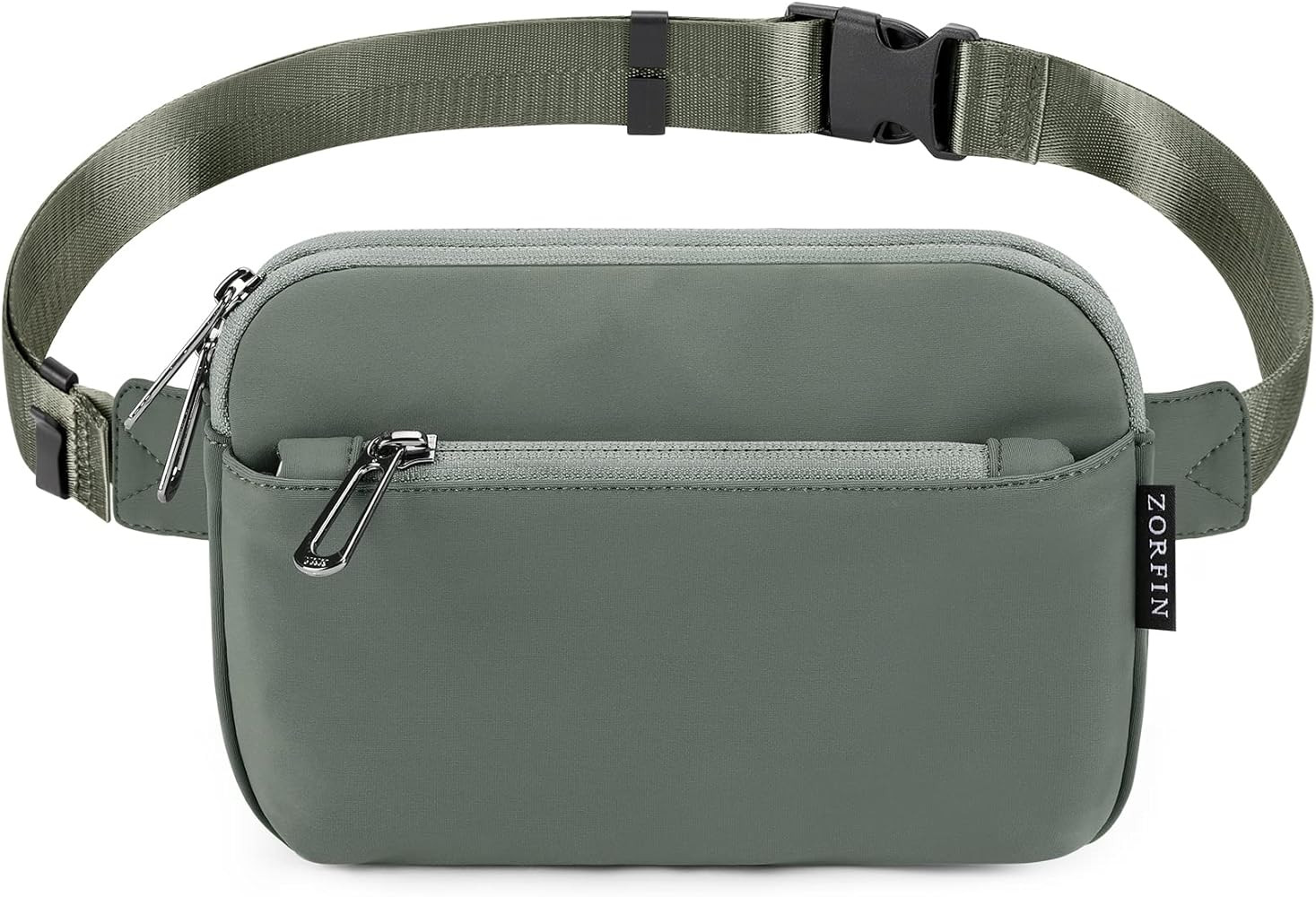 ZORFIN Fanny Packs for Women Men, Black Crossbody Fanny Pack, Belt Bag with Adjustable Strap, Fas... | Amazon (US)