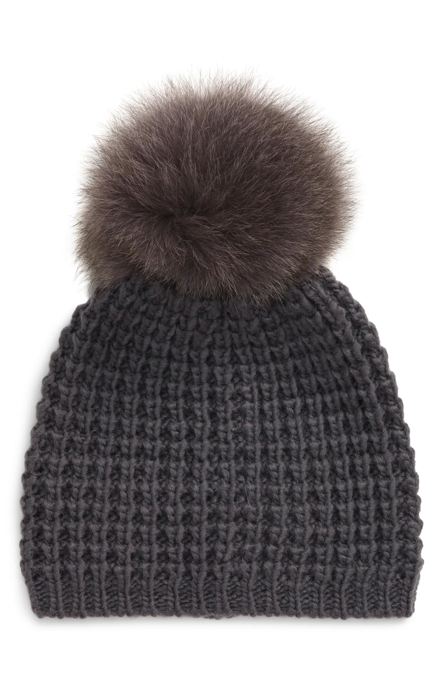 Genuine Fox Pompom Hat | Nordstrom