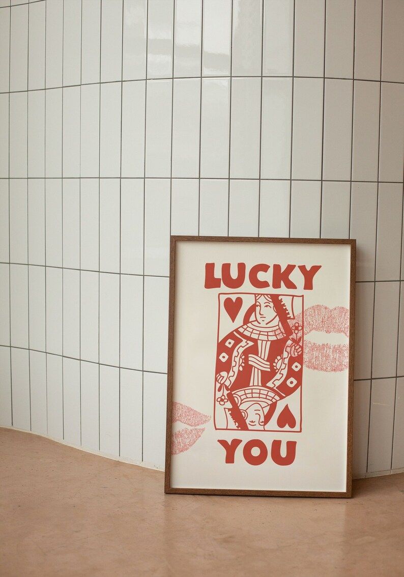 Trendy Queen of Hearts Print Lucky You Print Queen of Hearts - Etsy | Etsy (US)