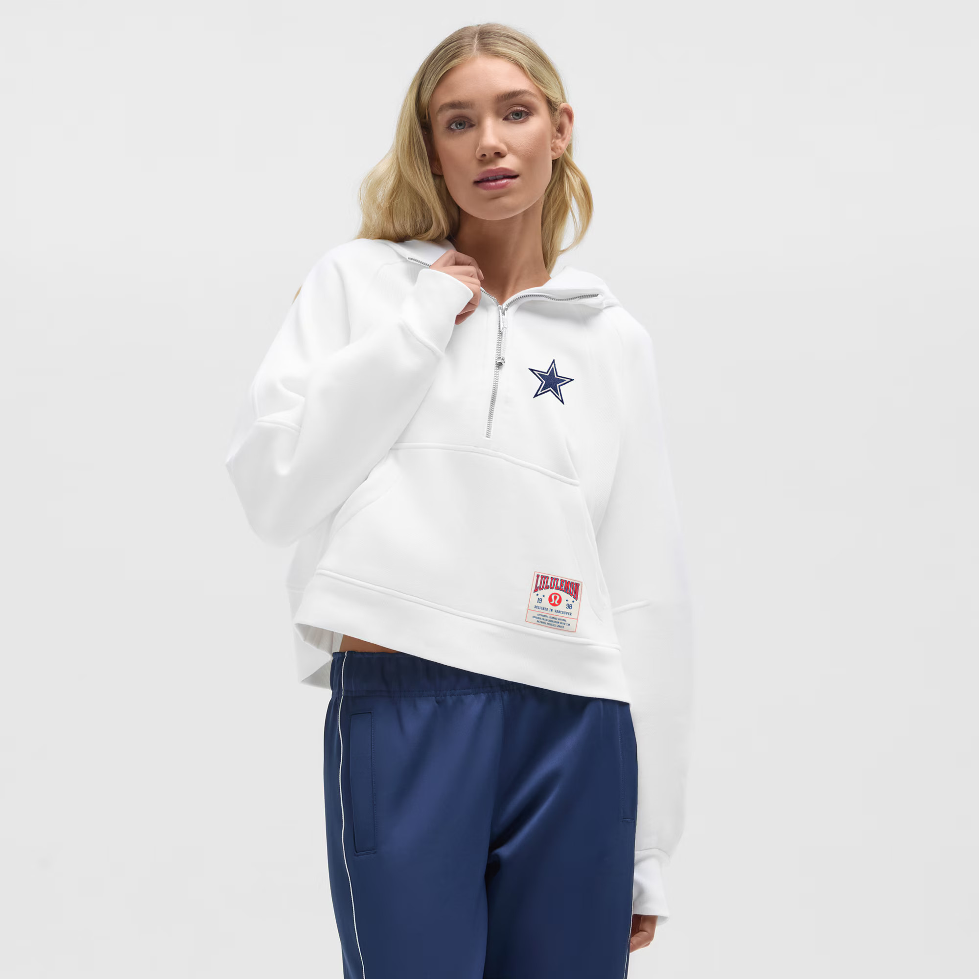 Dallas Cowboys lululemon Women's Scuba Oversized Half-Zip Hoodie - White | Fanatics