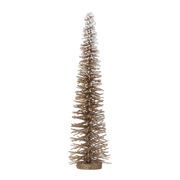 Faux Snow and Glitter Tabletop Tree | Wayfair North America