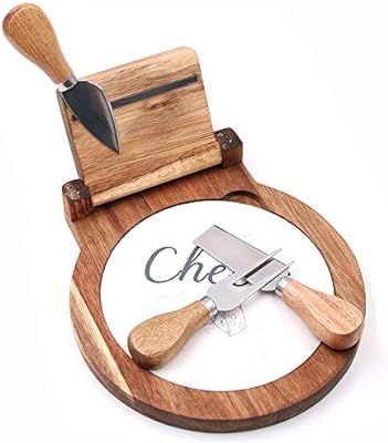 olelo Acacia & Marble Collapsible Cheese Board and Knife Set-Charcuterie Platter & Serving Tray w... | Amazon (US)