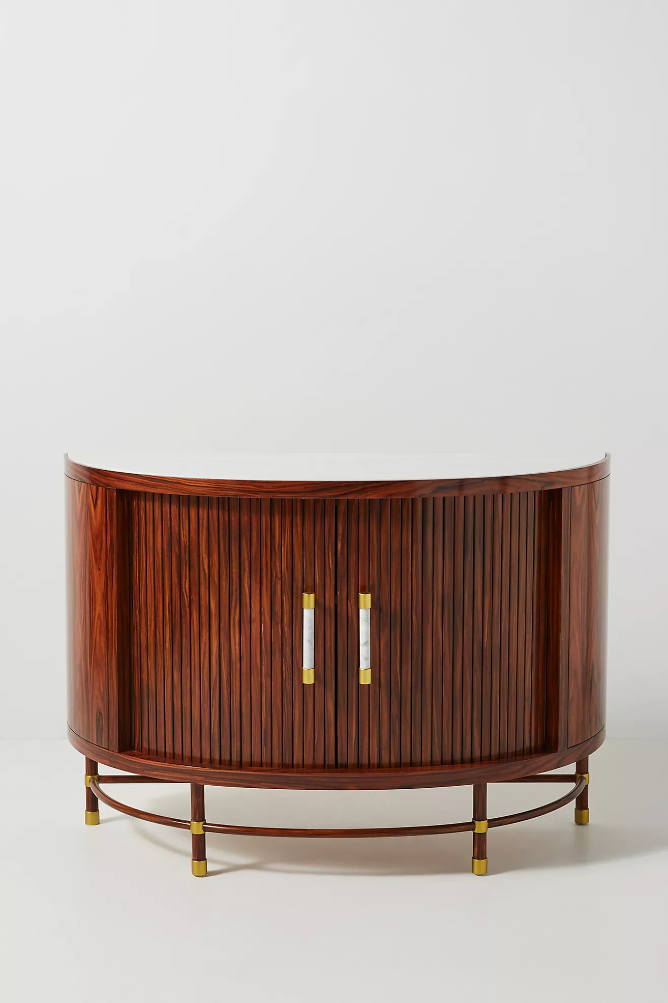 Deluxe Tamboured Demi-Lune Cabinet | Anthropologie (US)