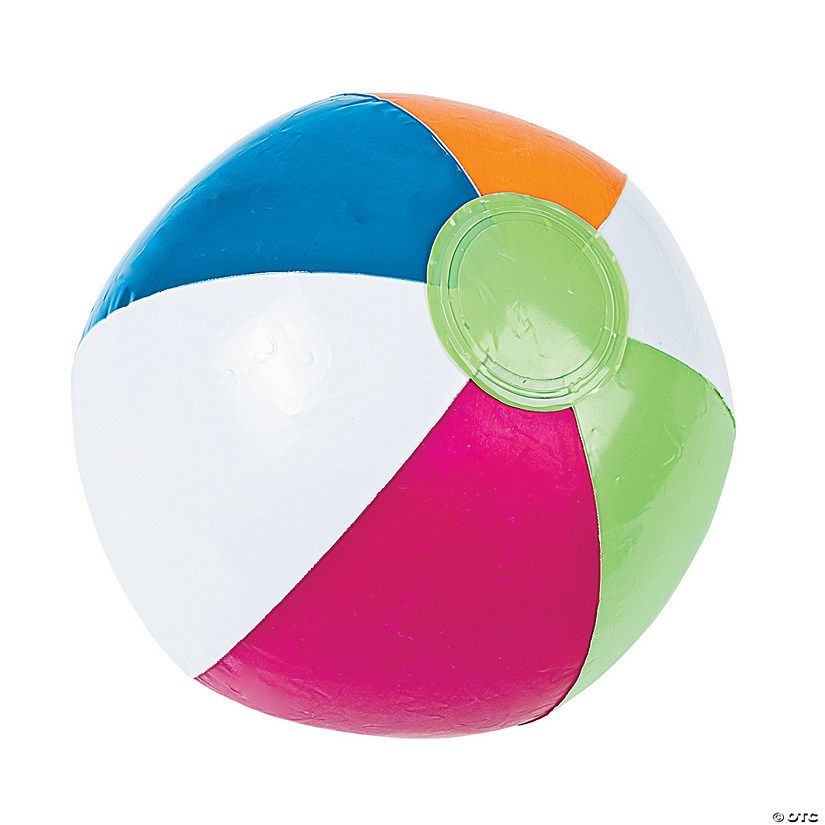 Inflatable 10" Bright Spring Medium Beach Balls - 12 Pc. | Oriental Trading Company