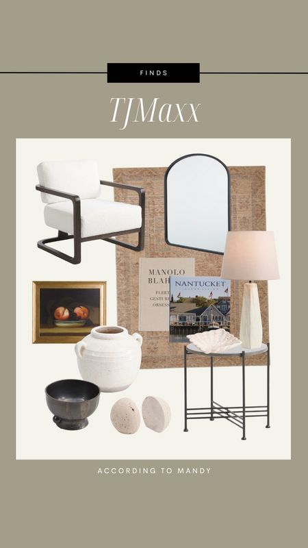 TJMaxx finds 

affordable home decor, affordable furniture, budget friendly home decor, lamp, table lamp, budget friendly lamp, coffee table book, bowl, decor bowl, mirror, affordable mirror, marble side table, accent chair, unique accent chair, budget friendly accent chair 

#LTKhome