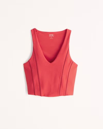 YPB Corset Slim V-Neck Tank | Abercrombie & Fitch (US)