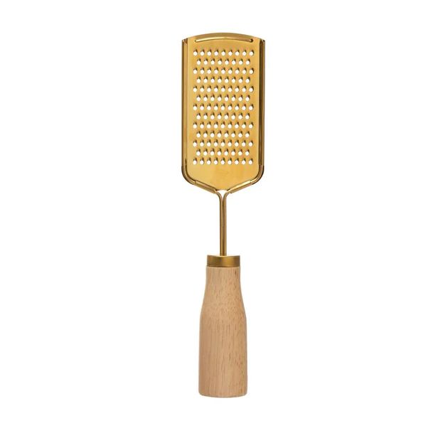Standing Stainless Steel Grater with Wood Handle | Nigh Road