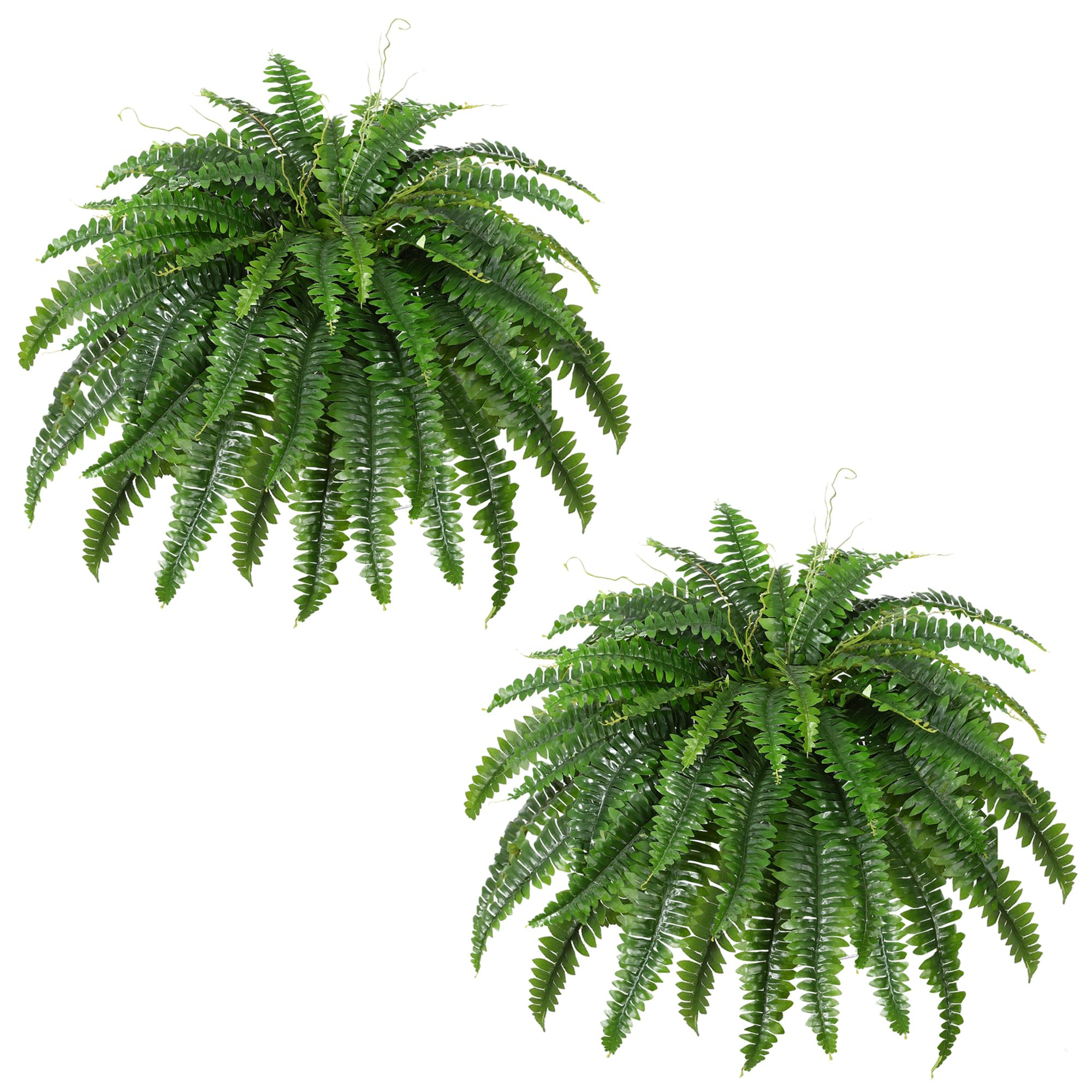 Artificial Boston Fern Bush- Set of 2 Large Artificial Ferns for Outdoors, 45Inch Large Faux Fern... | Amazon (US)