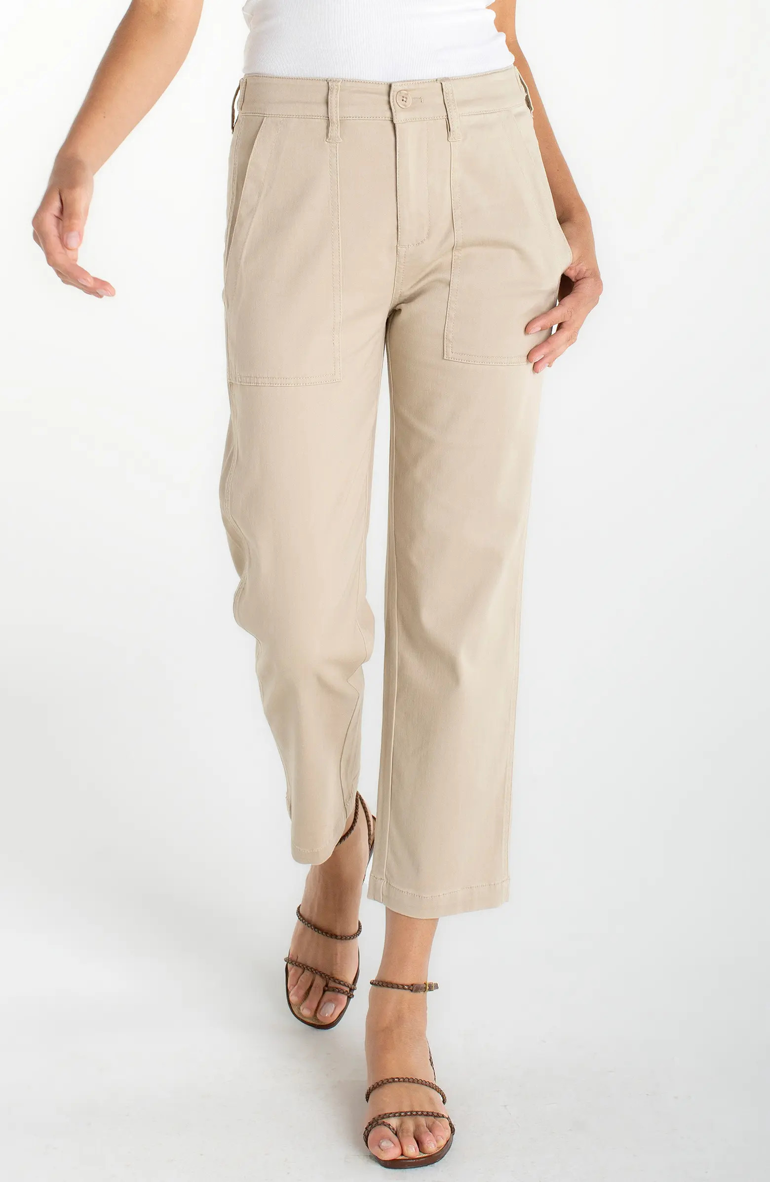 Crop Straight Leg Utility Pants | Nordstrom