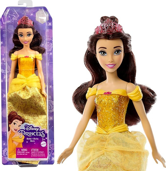 Disney Princess Dolls, Belle Posable Fashion Doll with Sparkling Clothing and Accessories, Disney... | Amazon (US)