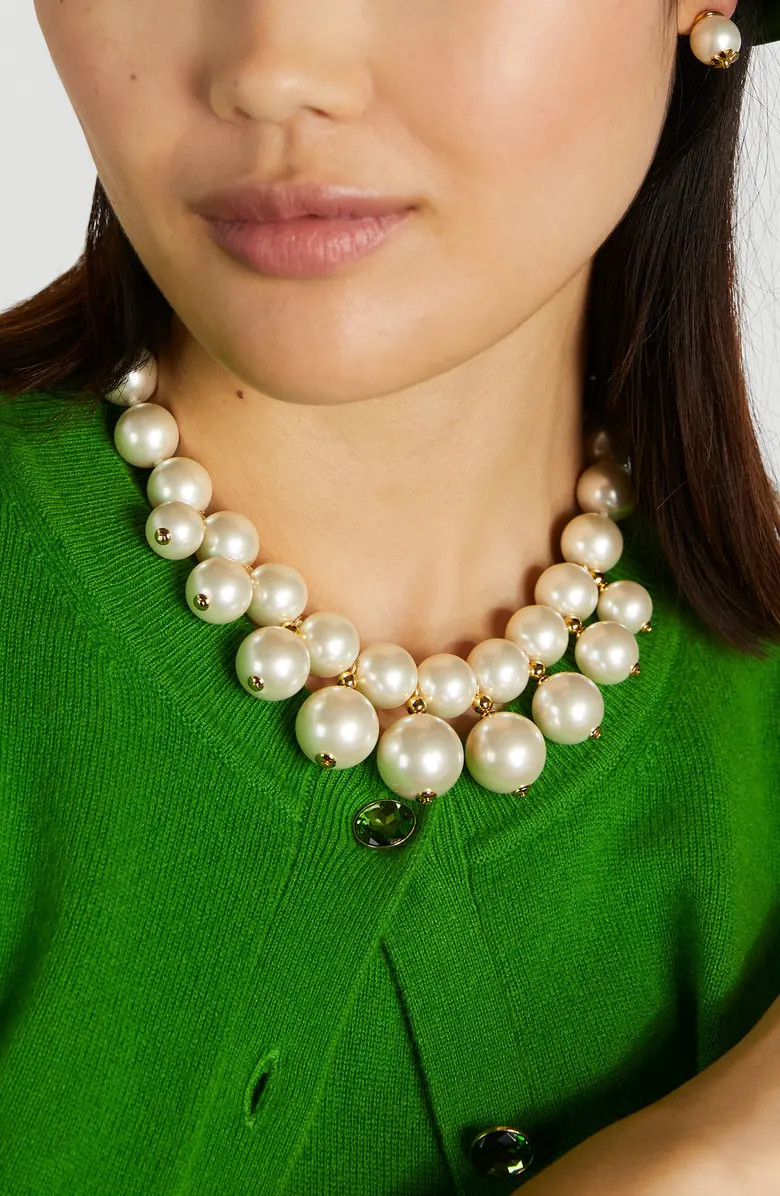 imitation pearl statement necklace | Nordstrom