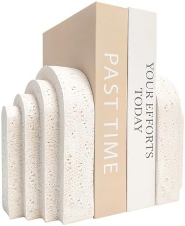 Heavy Duty Book Ends for Shelves, Decorative Book Stopper for Shelves, Resin Decor Bookends for H... | Amazon (US)