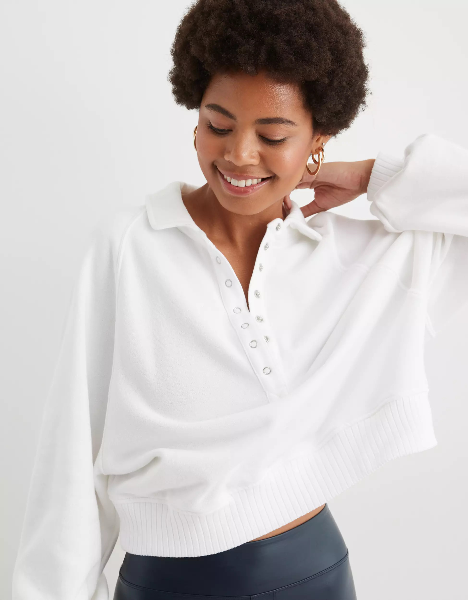 Aerie Quarter Snap Sweatshirt | Aerie