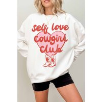 Cherry Sweatshirt Cowgirl Self Love Valentine Valentines Day Sweater Disco Girl Coquette | Etsy (US)