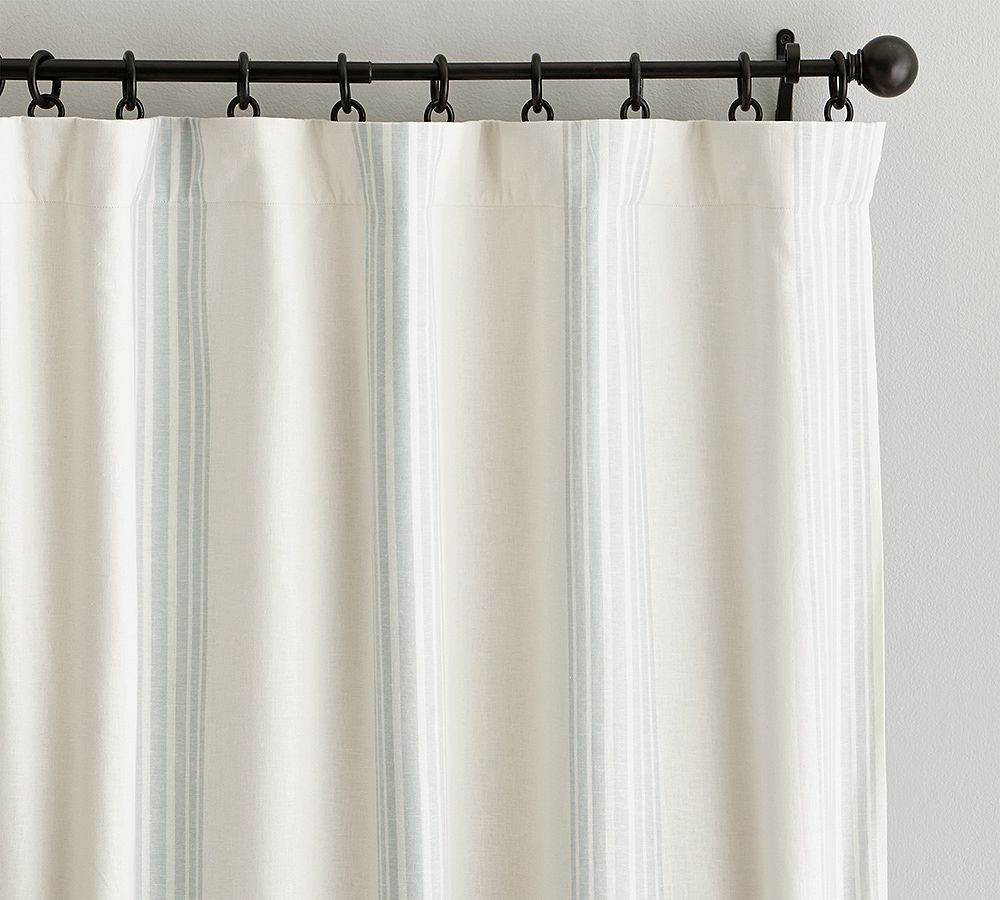 Riviera Striped Curtain | Pottery Barn (US)