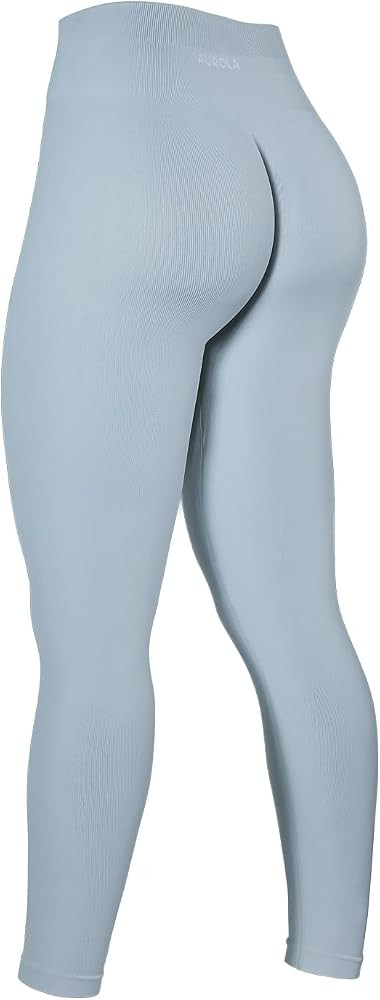 AUROLA Power Workout Leggings for Women Tummy Control Squat Proof Ribbed Thick Seamless Scrunch A... | Amazon (US)