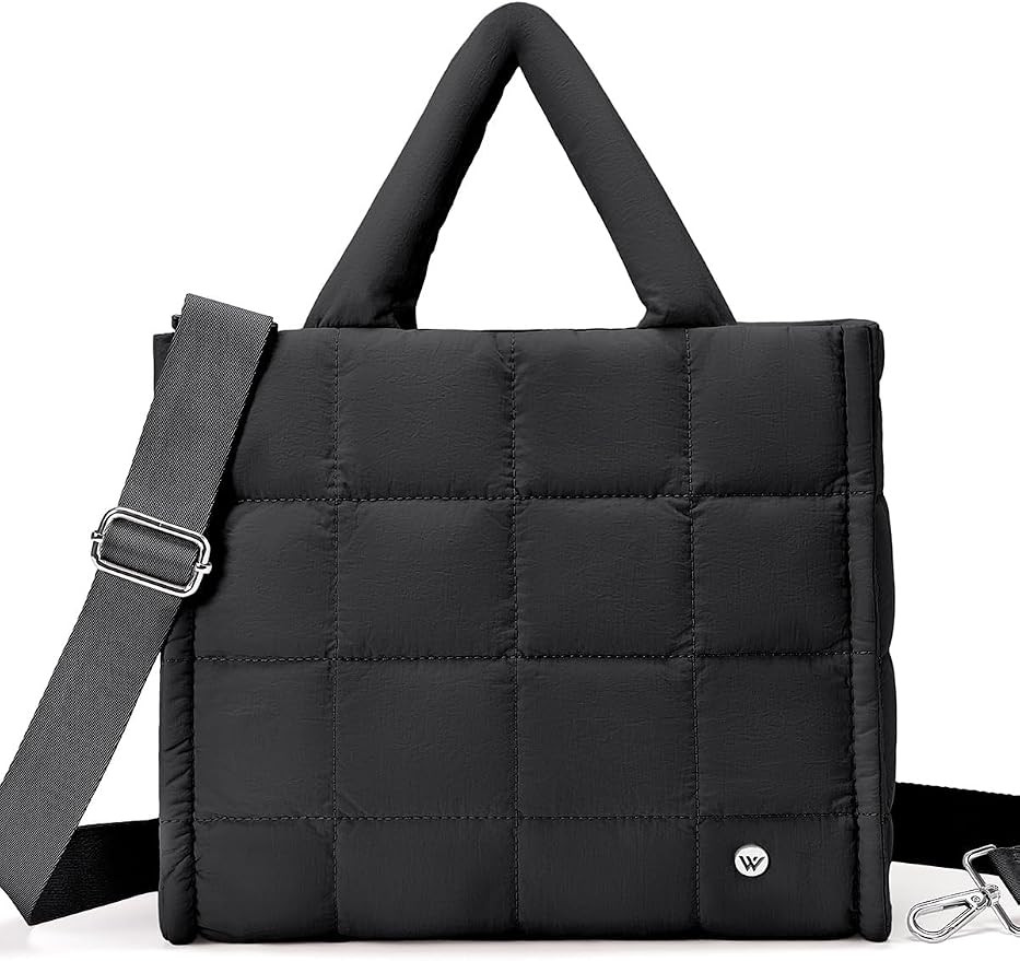WESTBRONCO Puffer Crossbody Bags for Women Quilted Tote Bag Puffy Weekender Overnight Bag Nylon S... | Amazon (US)