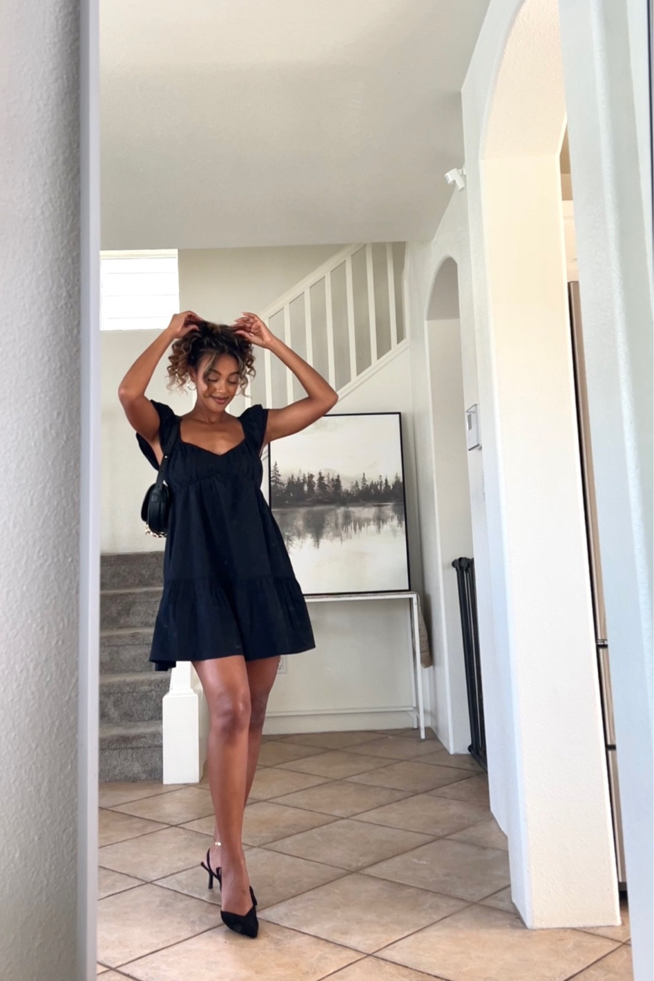 button down mini dress with collar Black Button Up Shirt Collar Utility Mini Dress
