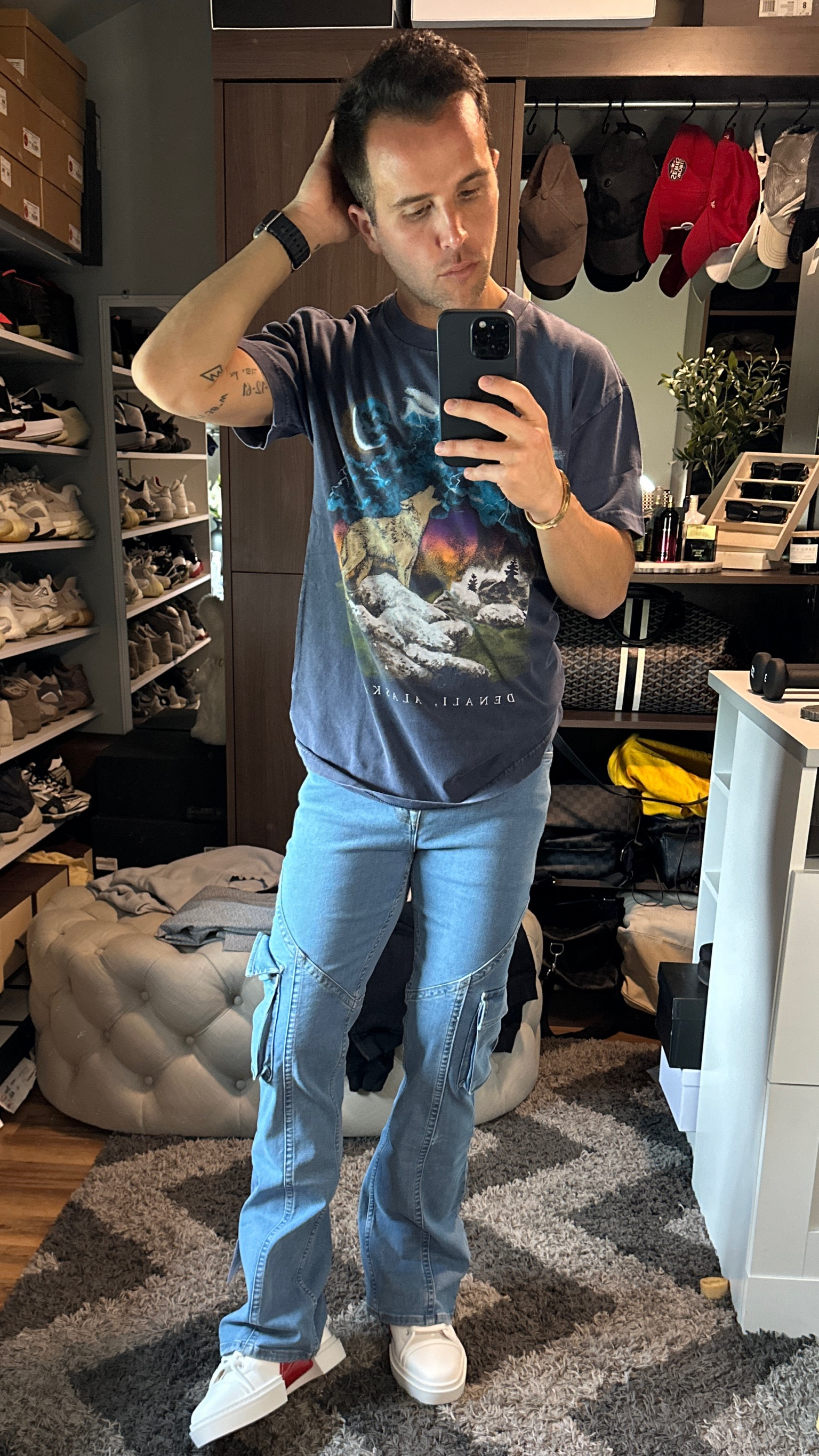 Three things I love right now. These jeans, this shirt and the sneakers! #abercrombie #abercrombiemen #asos #mensjeans #cargo #menscargo #flare #flarejeans #louboutin #whitesneaker #sneakers 

#LTKstyletip #LTKmens #LTKFind