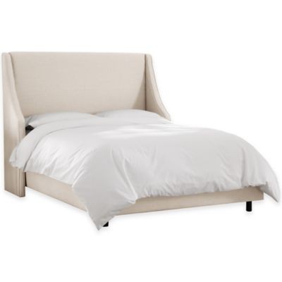 Monroe King Bed in Linen Talc | Bed Bath & Beyond