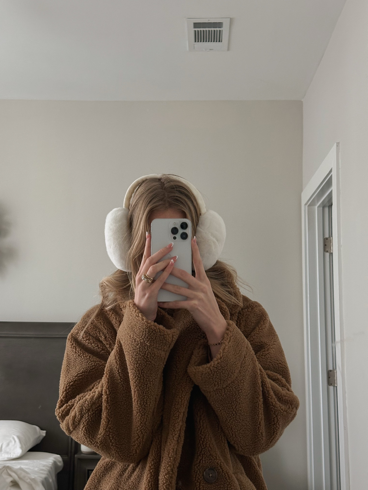 target teddy coat & amazon earmuffs 🤍🧸

#LTKSeasonal #LTKFindsUnder50