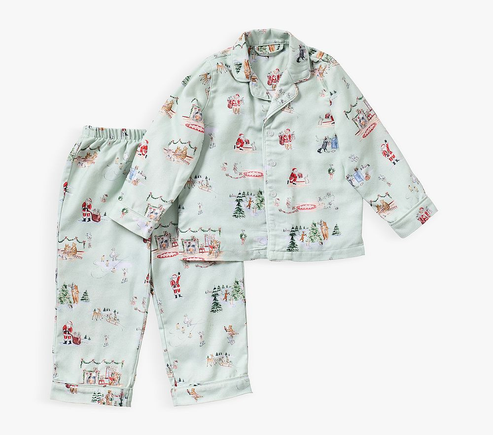 Riley Sheehey Holiday Flannel Kid Pajama Set | Pottery Barn Kids