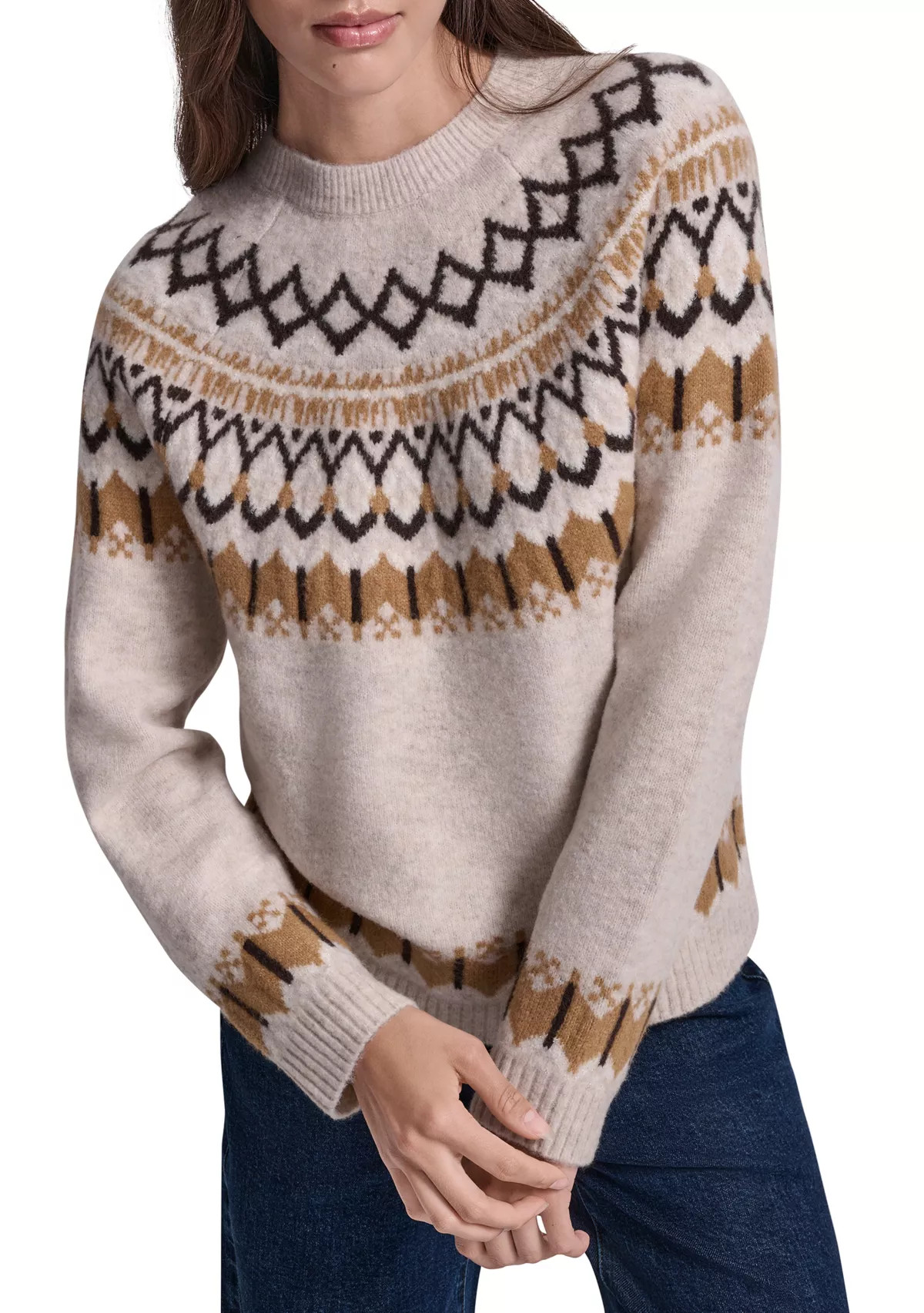 Women's Fair Isle Crew Neck Sweater | Belk