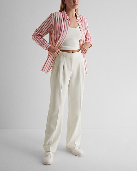 Striped Slim Portofino Shirt | Express