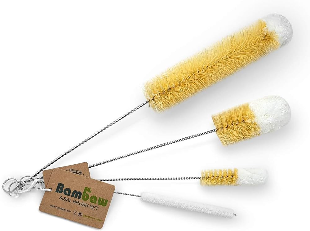 Bambaw Bottle Cleaner Brush Set | 4 Cleaning Brushes | Bottle Brush Cleaner Set | Water Bottle Br... | Amazon (US)