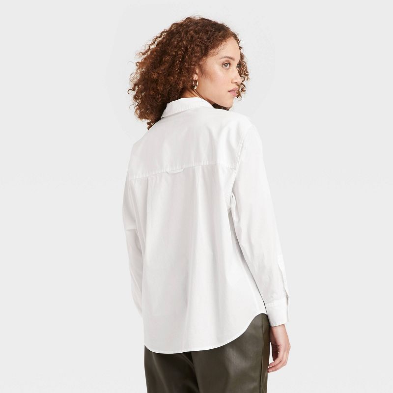 Women's Long Sleeve Oversized Button-Down Boyfriend Shirt - A New Day™ | Target