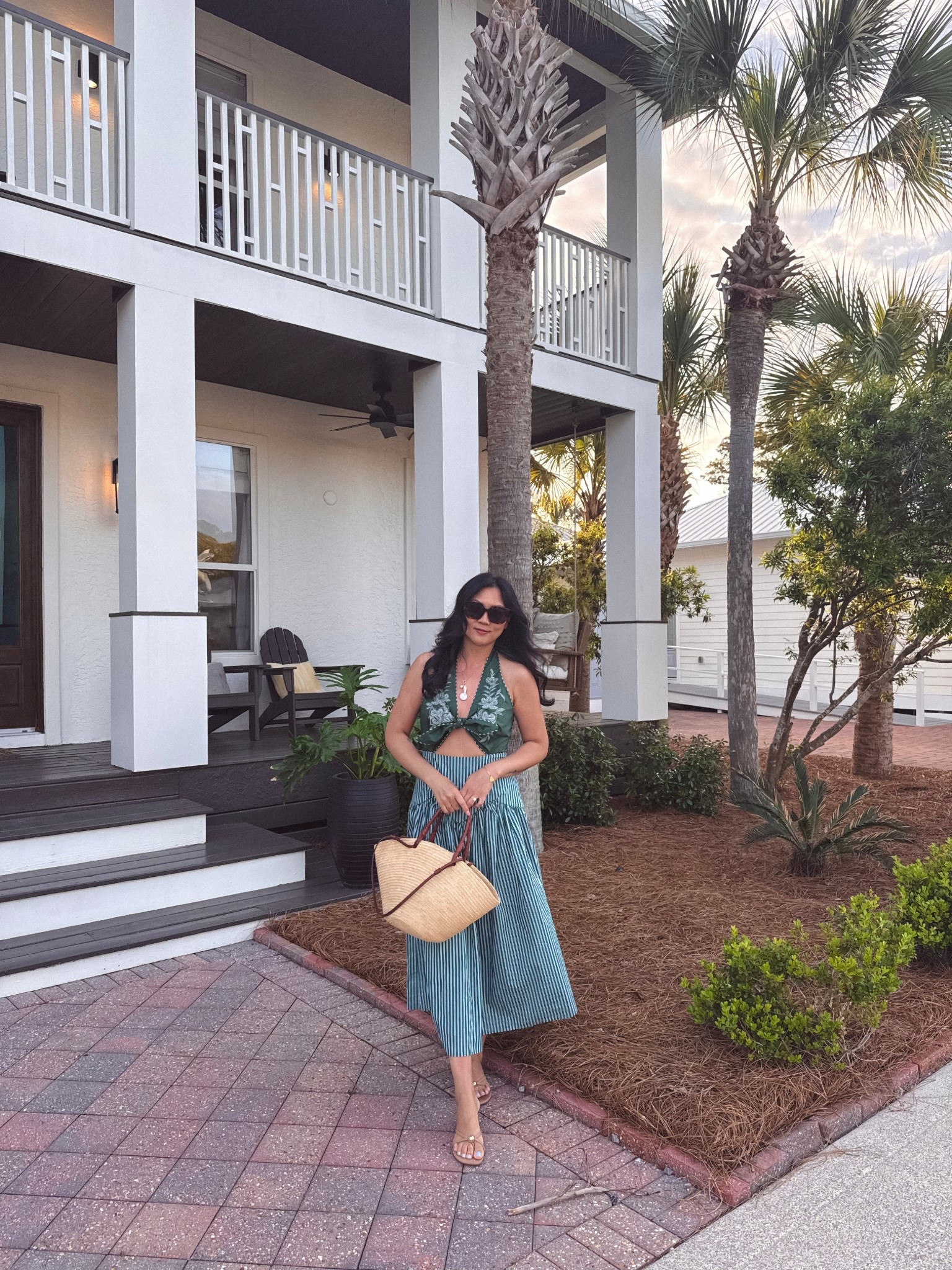 The minute I saw this dress online I had to get it for our spring break trip. The rich color and flattering cut make it so perfect for any occasion.