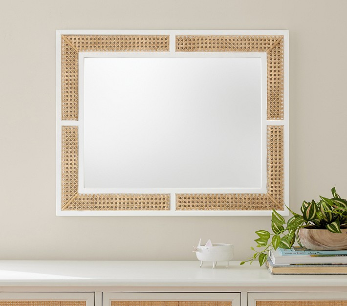 Wood &amp; Caning Mirror (24"x30") | Pottery Barn Kids