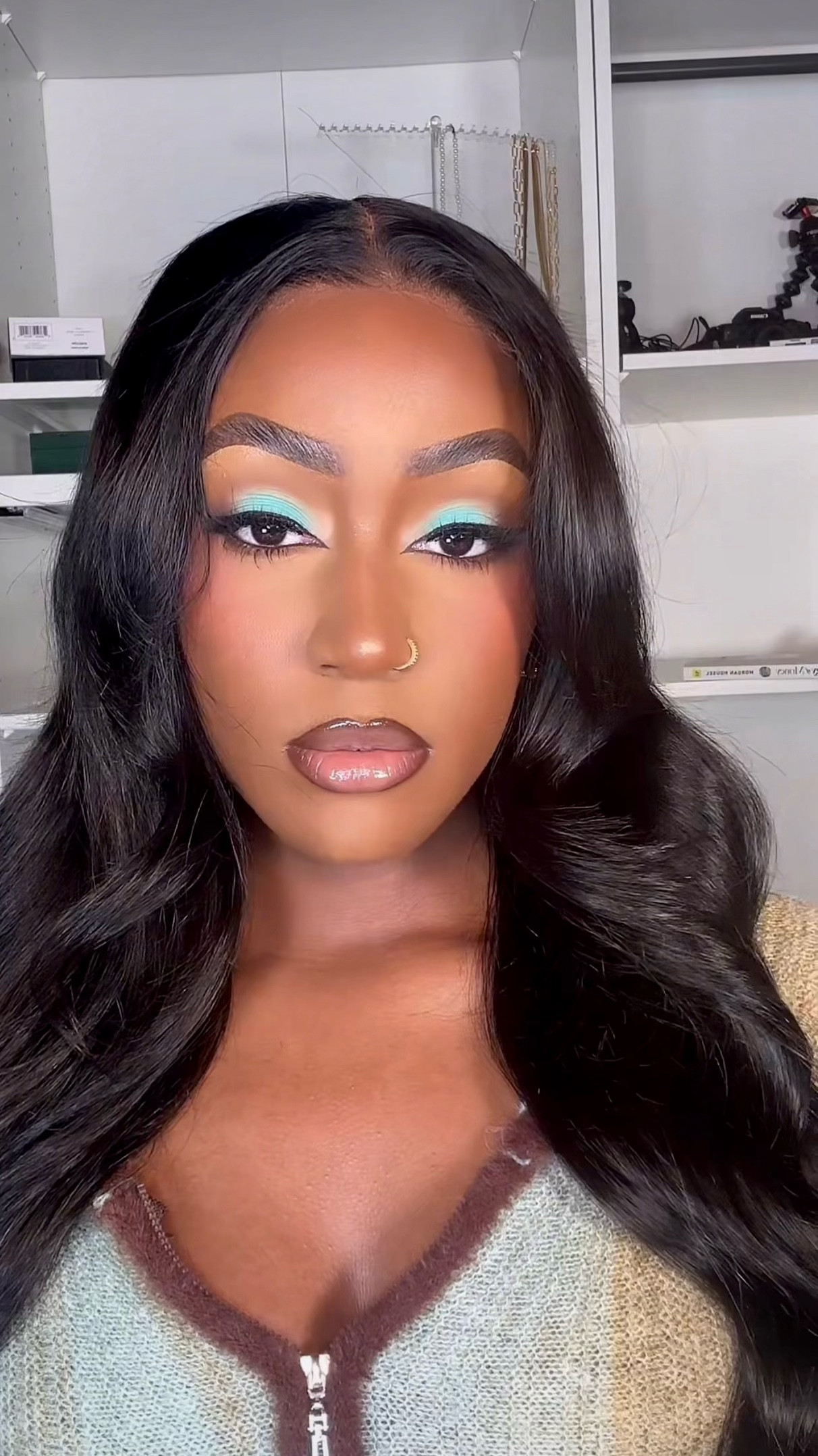 Full Glam With A Pop Of Color 🤎🩵

#LTKWatchNow #LTKBeauty #LTKStyleTip