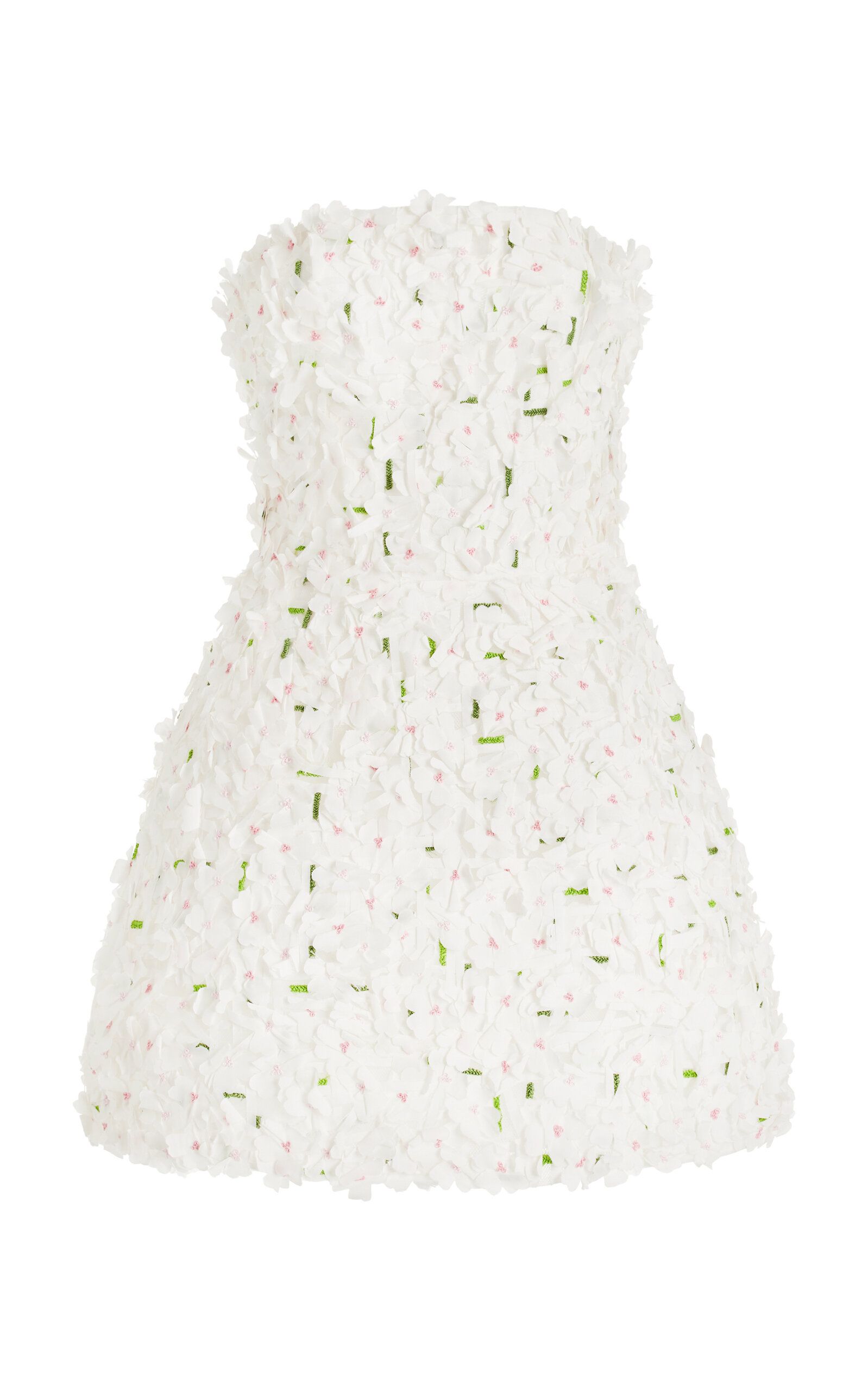 Floral-Embroidered Mini Dress | Moda Operandi (Global)
